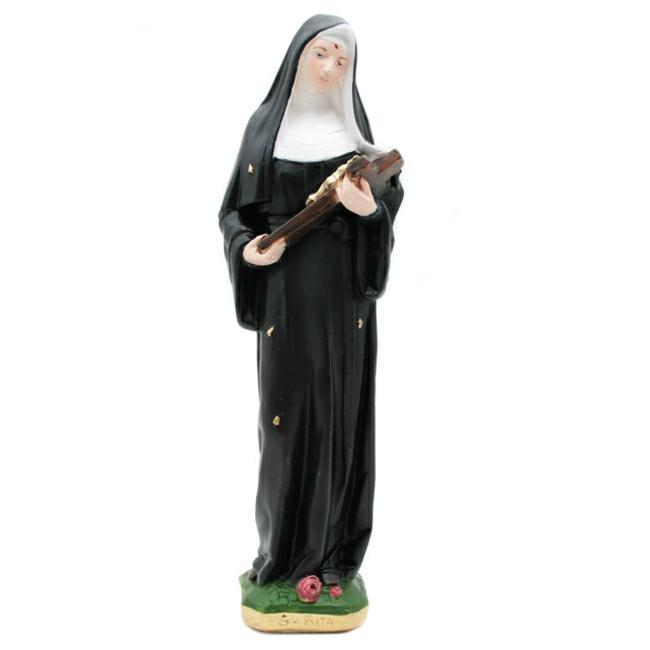STATUA GESSO S.RITA C/API CM.30