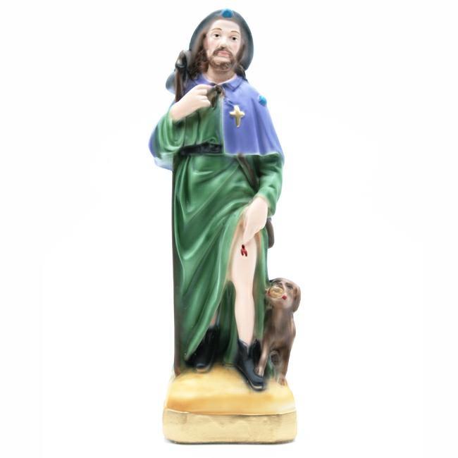 STATUA GESSO S.ROCCO CM.30