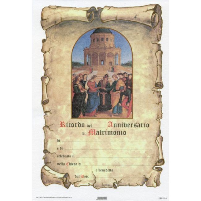 RICORDI IN PERGAMENA 17 X 25 CONF. DA 50 PEZZI