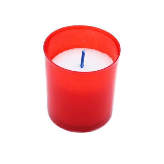 LUMINO CERA PLASTICA ROSSO CM.6 DIAM. 5,5