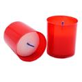 LUMINO CERA PLASTICA ROSSO CM.6 DIAM. 5,5
