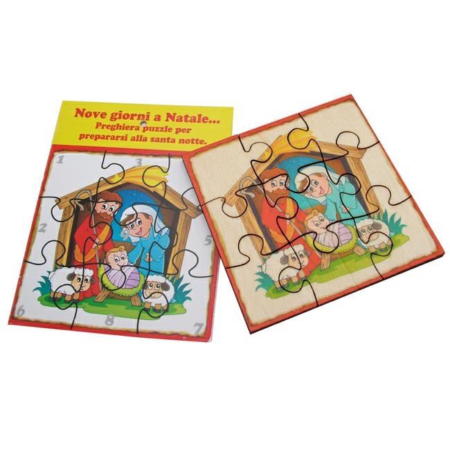 PUZZLE NATALE IN LEGNO CON NOVENA