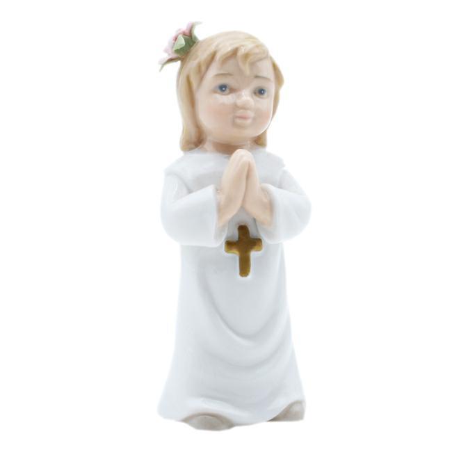 BIMBA CHE PREGA CM.10 PORCELLANA PB 9987
