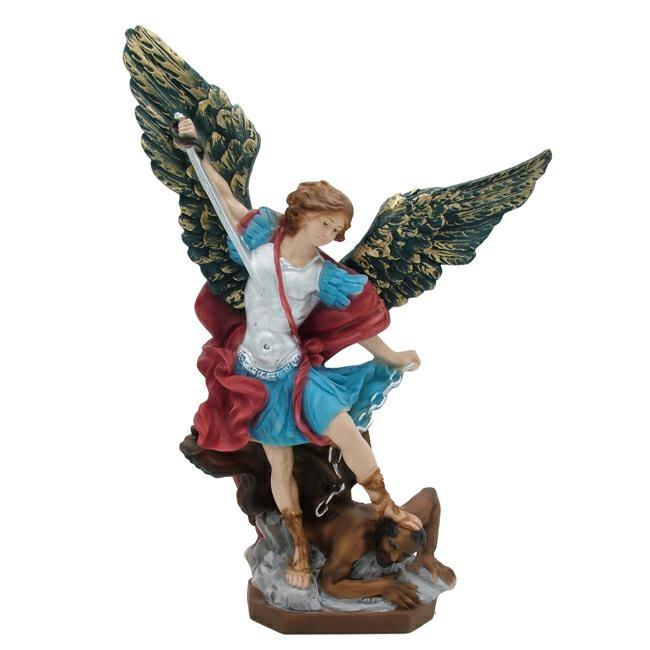 STATUA RESINA S.MICHELE ALI APERTE CM.30