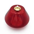 LUCERNA IN VETRO ROSSO CM.14 H 10 1491