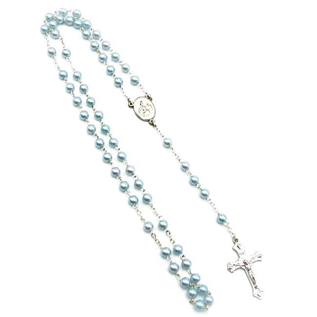 ROSARIO PLASTICA MM 6 1061A CELESTE