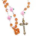 ROSARIO CRISTALLO 907/580 C/FIORE C/AST. 7X5S ROSA