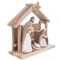 NATIVITA' RESINA CAPANNA LEGNO 19X8,5X19