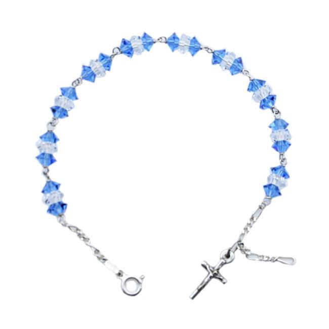 BRACCIALE SWAROWSKI ARGENTO ER 1960 CELESTE C/RONDELLA C/AST