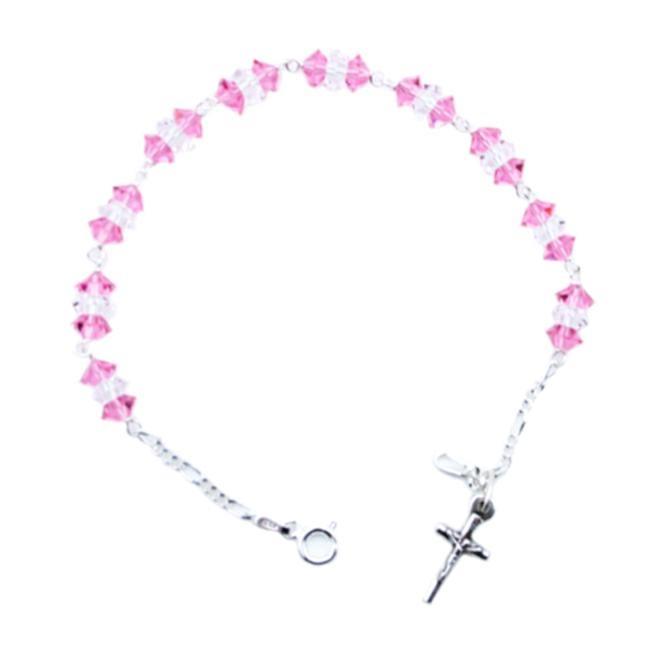 BRACCIALE SWAROWSKI ARGENTO ER 1960 ROSA C/RONDELLA C/AST
