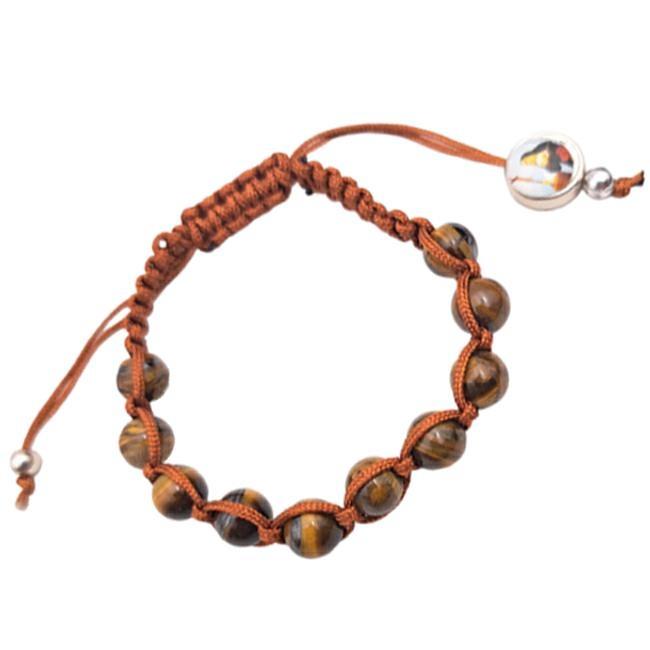 BRACCIALE OCCHIO DI TIGRE 8 SU CORDA A7