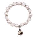 BRACCIALE PERLA 10 C/ELASTICO A5 BIANCO