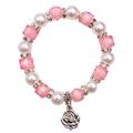 BRACCIALE PERLA 10 C/ELASTICO A6 ROSA