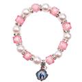 BRACCIALE PERLA 10 C/ELASTICO A6 ROSA