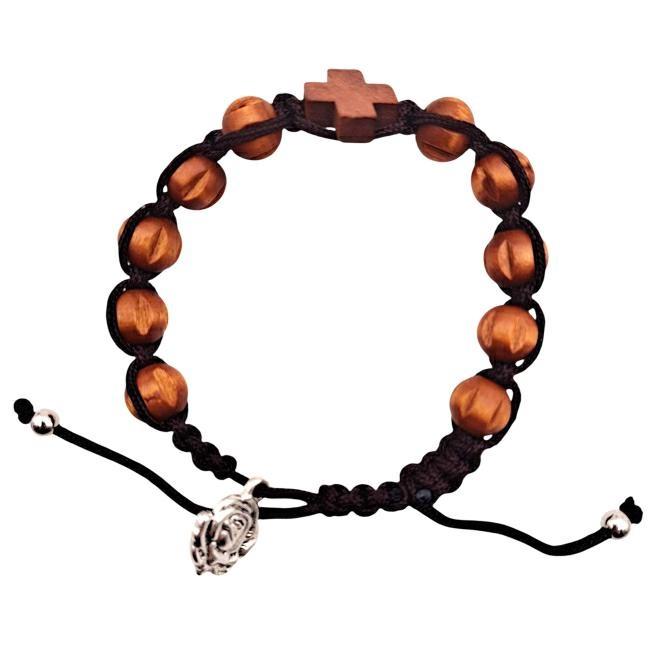 BRACCIALE LEGNO RIGATO MM 10  3333