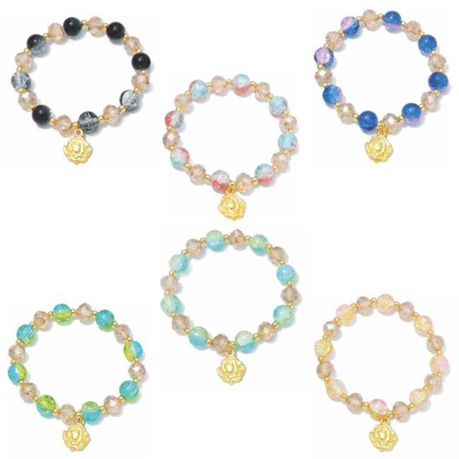 BRACCIALE CRISTALLO DORATO B250 ASS.