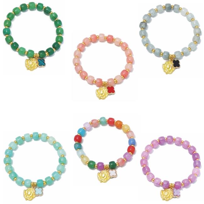 BRACCIALE VETRO DORATO B226 ASS.