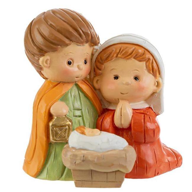 CALAMITA SACRA FAMIGLIA BIMBI RESINA 5,5X3X5,5 CM.