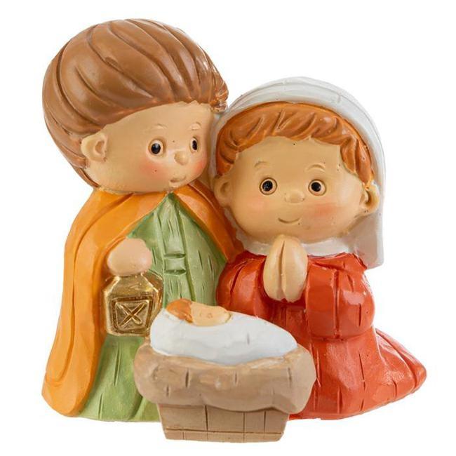 SACRA FAMIGLIA BIMBI RESINA 5,5x4x6 CM.
