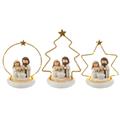 SACRA FAMIGLIA LED RESINA 3ASS. 9X6,5X13,5 CM.